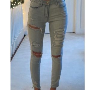 American Eagle Outfitters Distressed Next Level Stretch Jeans Size 4
